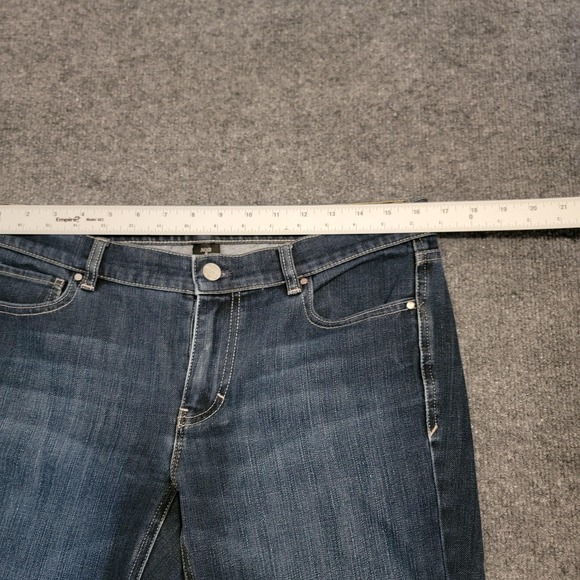 White House Black Market Jeans Womens 8 Ankle Stretch Denim Straight Leg Noir - Picture 2 of 9